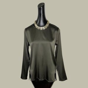Falconeri silk long sleeve top